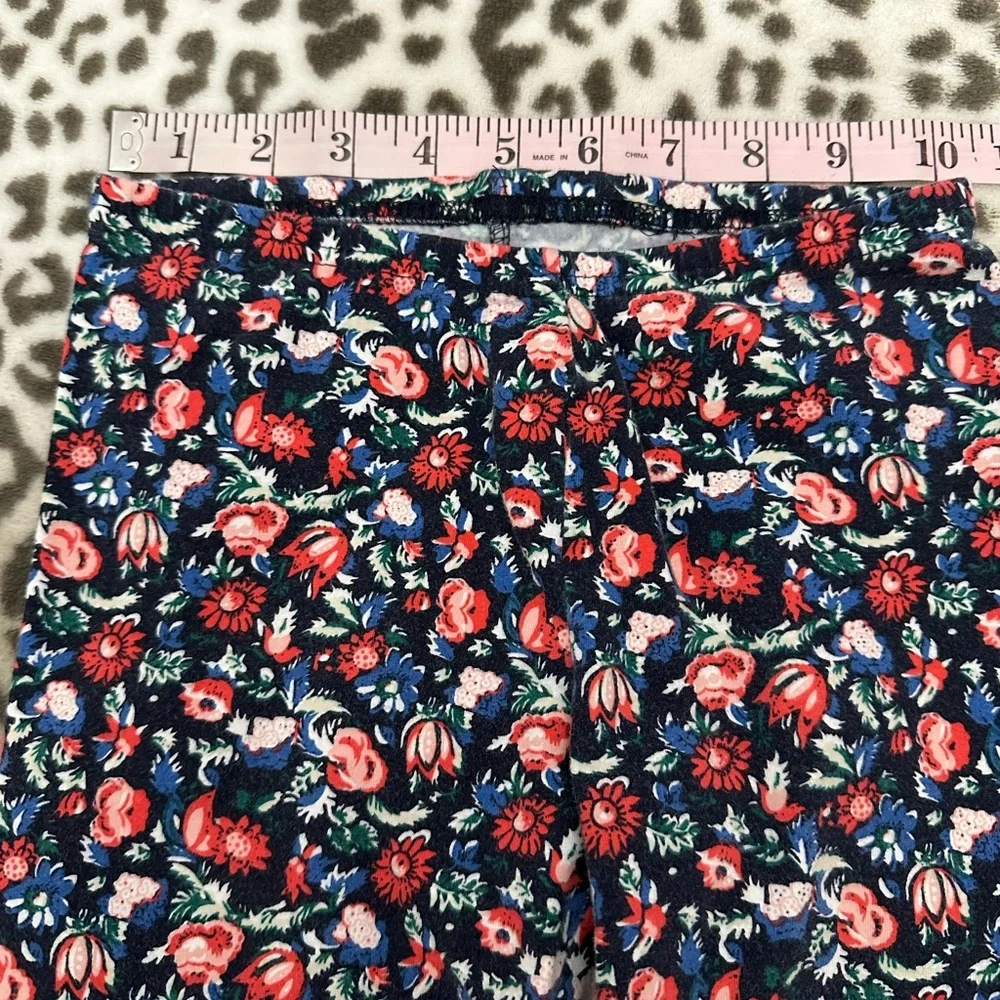 Old Navy Floral Long Leggings in Blue Floral Size Large 10 12